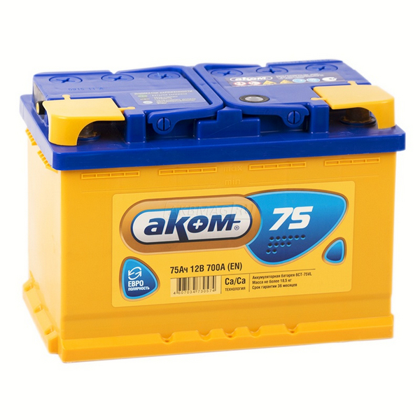 Аккумулятор 75 Амп / АКОМ