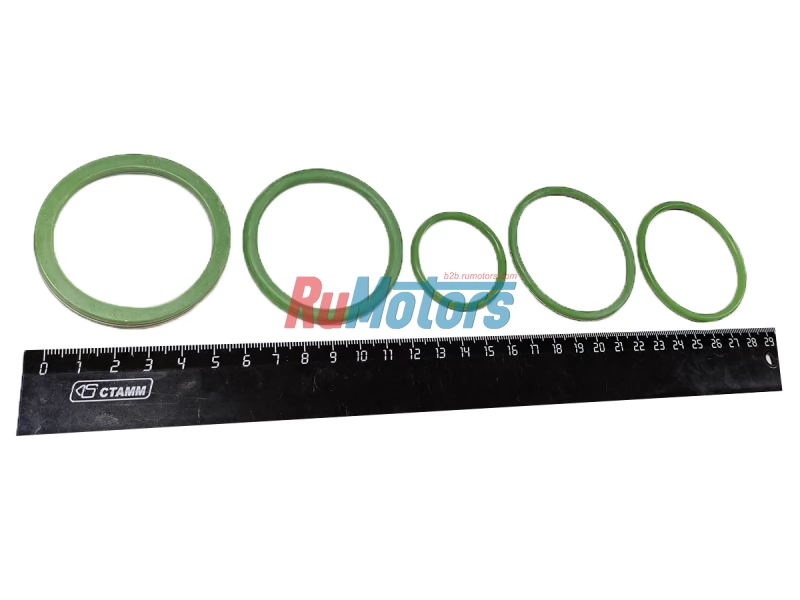 Ремкомплект колец теплообменника ЯМЗ-650 (к-т из 6-ти, силикон)